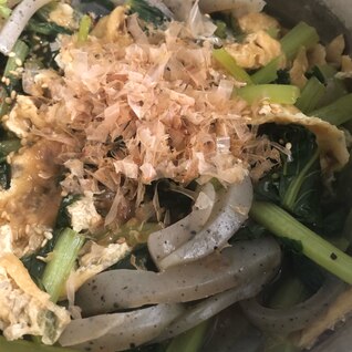 小松菜とこんにゃくの煮物